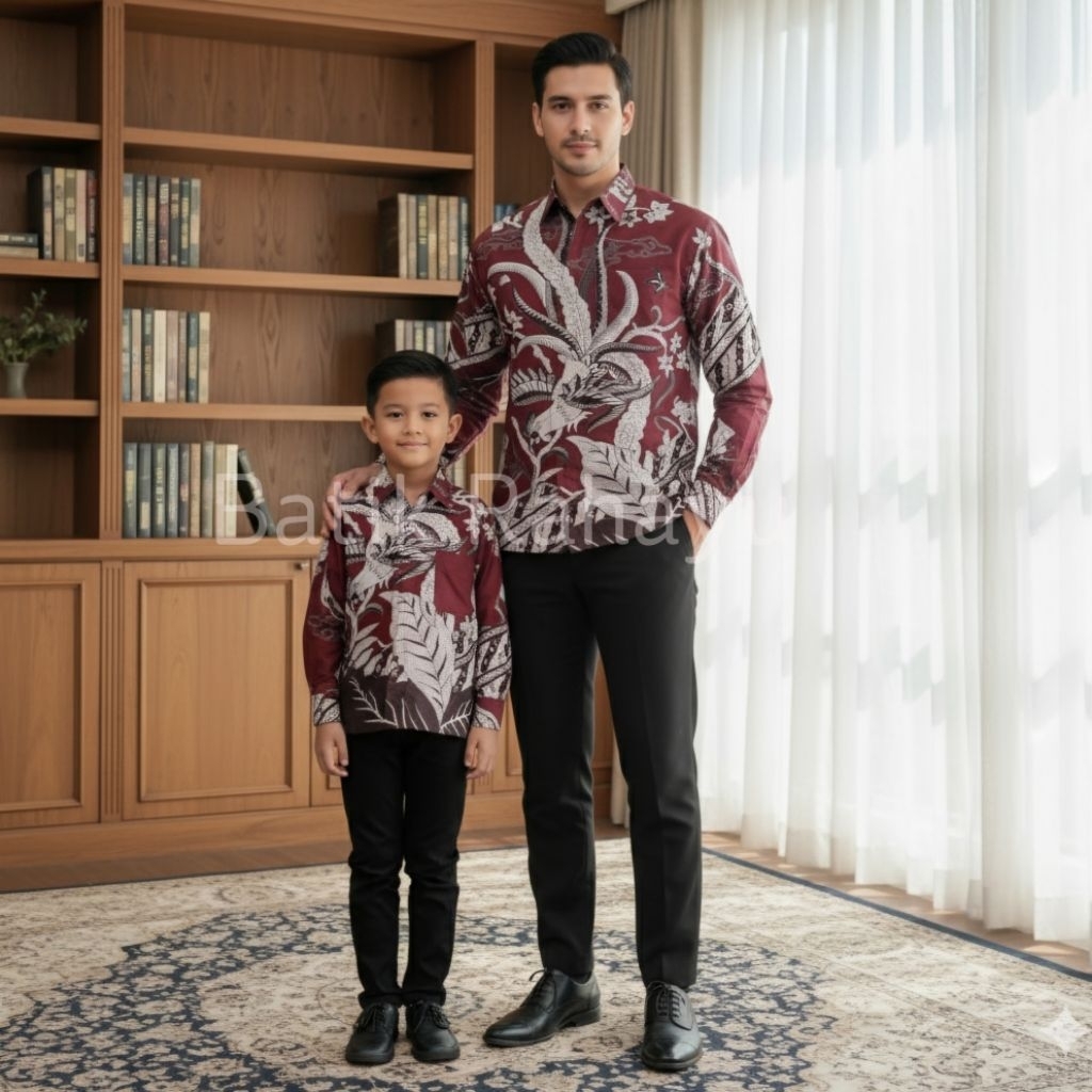 Couple kemeja batik ayah anak/ couple kemeja batik/couple batik ayah dan anak /couple kemeja batik l