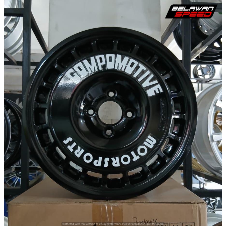 VELG MOBIL COMPOMOTIVE Ring 15 PCD 4X100  UNTUK BRIO JAZZ VIOS YARIS-siap kirim