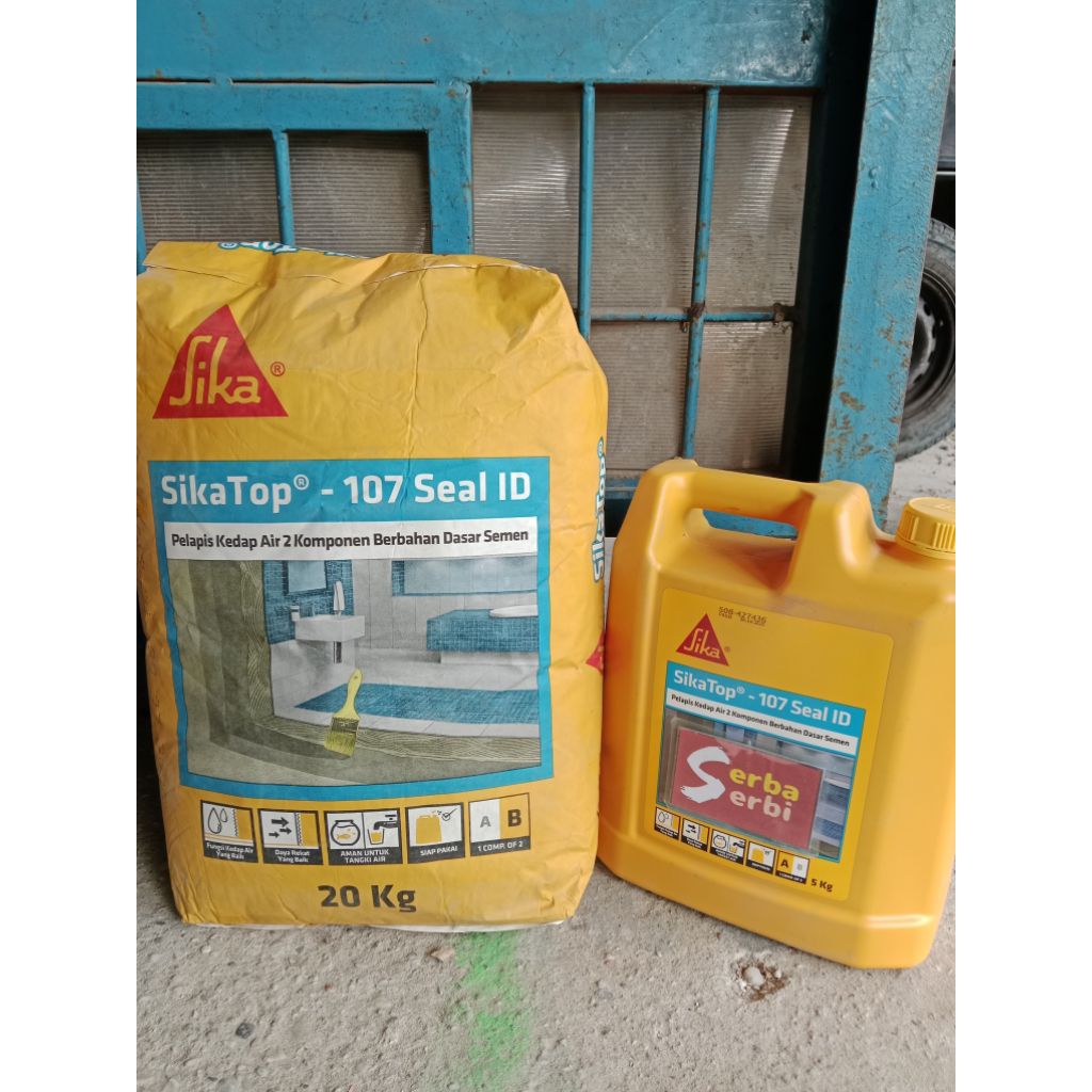 */SET 20KG+5LTR SIKA TOP 107*Semen+cairan anti bocor waterproffing