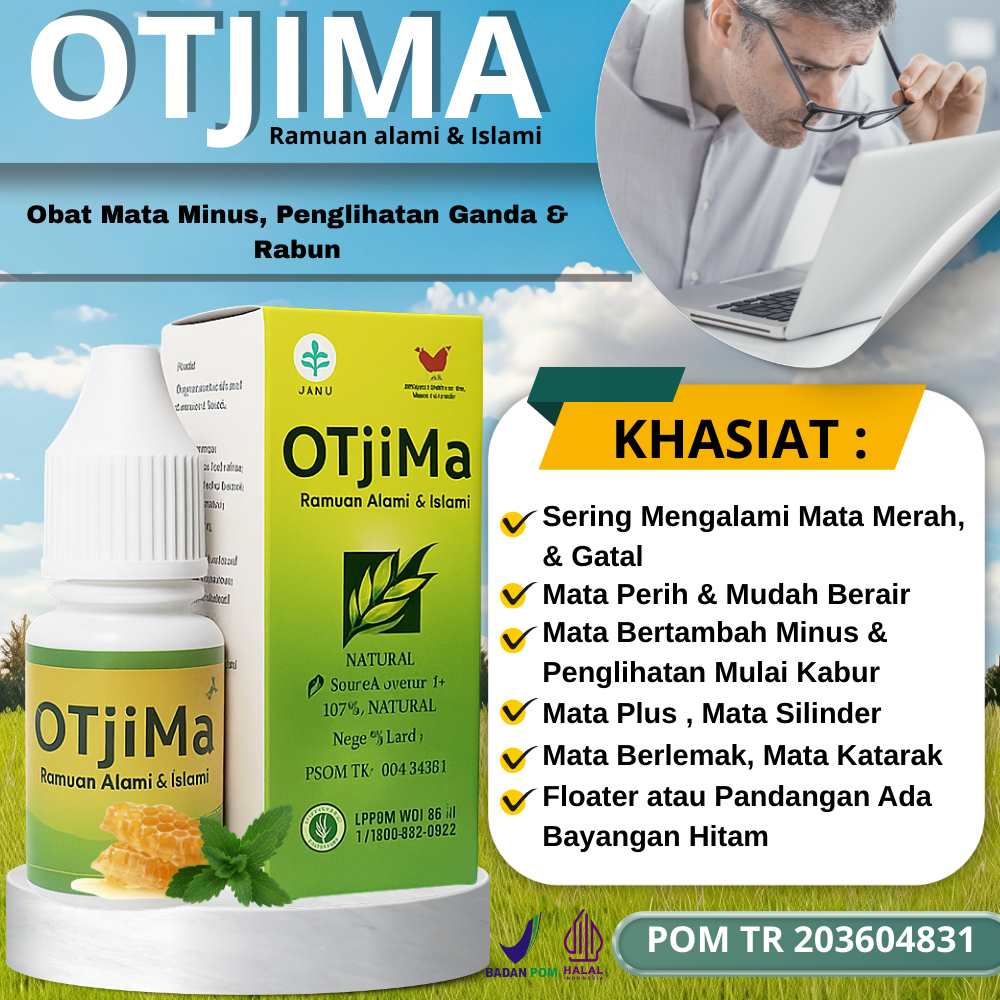 Obat Tetes Mata OTJIMA OTEM Herbal Asli Untuk Mata Minus, Penglihatan Ganda & Rabun
