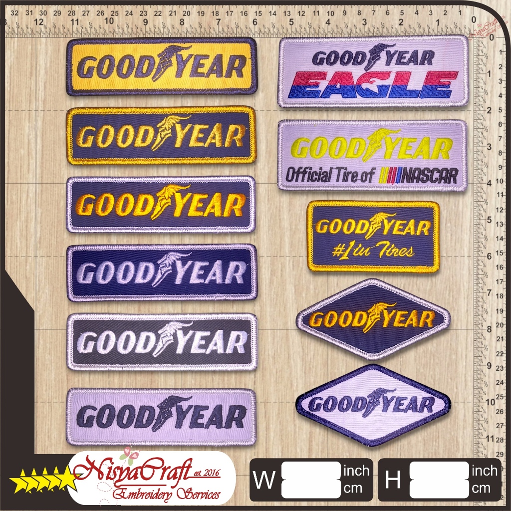 NCEP0201-0014 Goodyear Good Year Embroidered Vintage  | CAPS Topi Hat | Patch emblem bordir