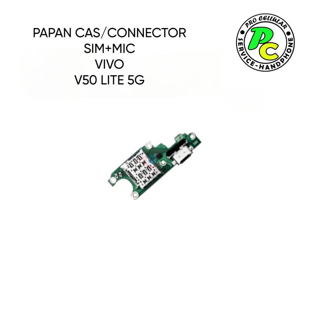 PAPAN CAS FLEXIBLE VIVO V50 LITE 5G CONECTOR CAS + SIM + MIC