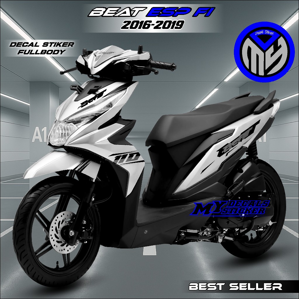 Sticker Decal Full Body Beat Fi Esp Beat Reva 2016 2017 2018 2019 Stiker Fullbody Putih List Polosan