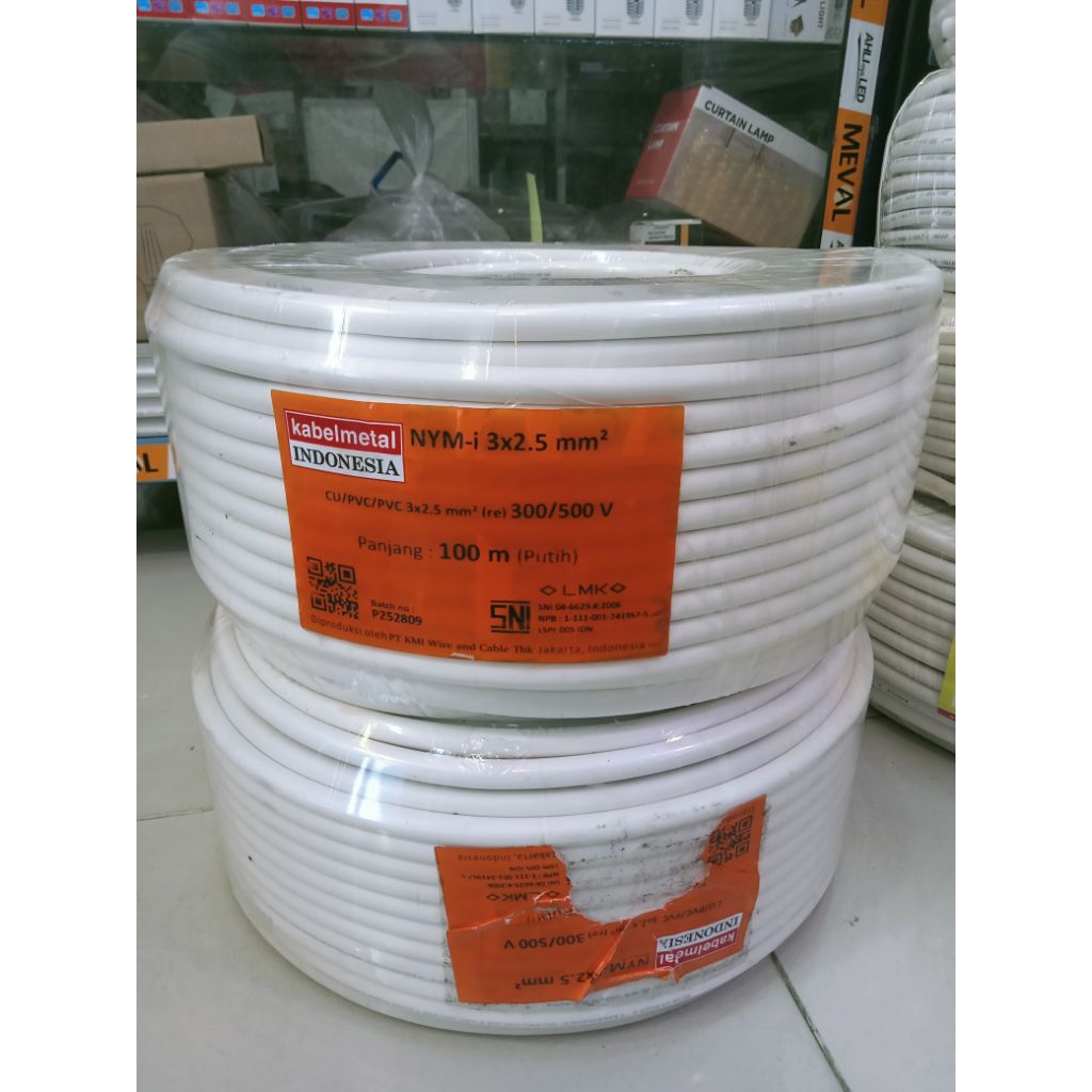 KABEL NYM 3x2.5MM KABEL METAL @100METER NYM 3x2.5 KAWAT METAL