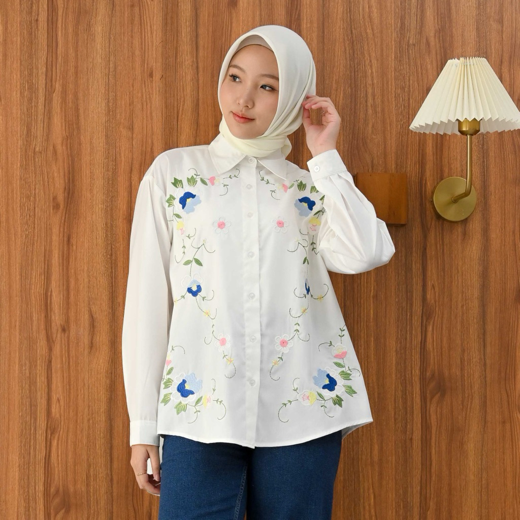 Dawnblissco | Kemeja Putih Wanita | Kemeja Wanita - IFA Shirt