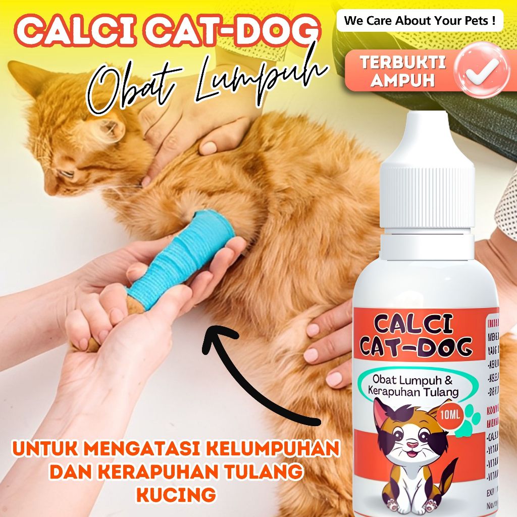 Livvicstore Calcicat Obat Lumpuh Kucing Anjing Obat Kejang Dehidrasi Tetanus Fezone