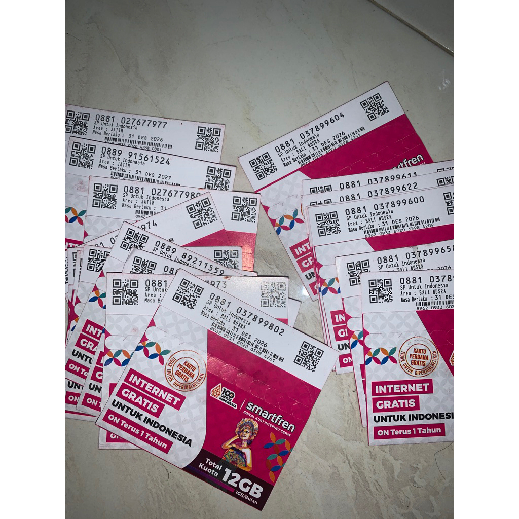 kartu perdana smartfren//10 kartu