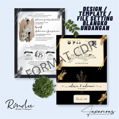 File Setting Desain Undangan BLANGKO Rindu 02 - Template Undangan Pernikahan
