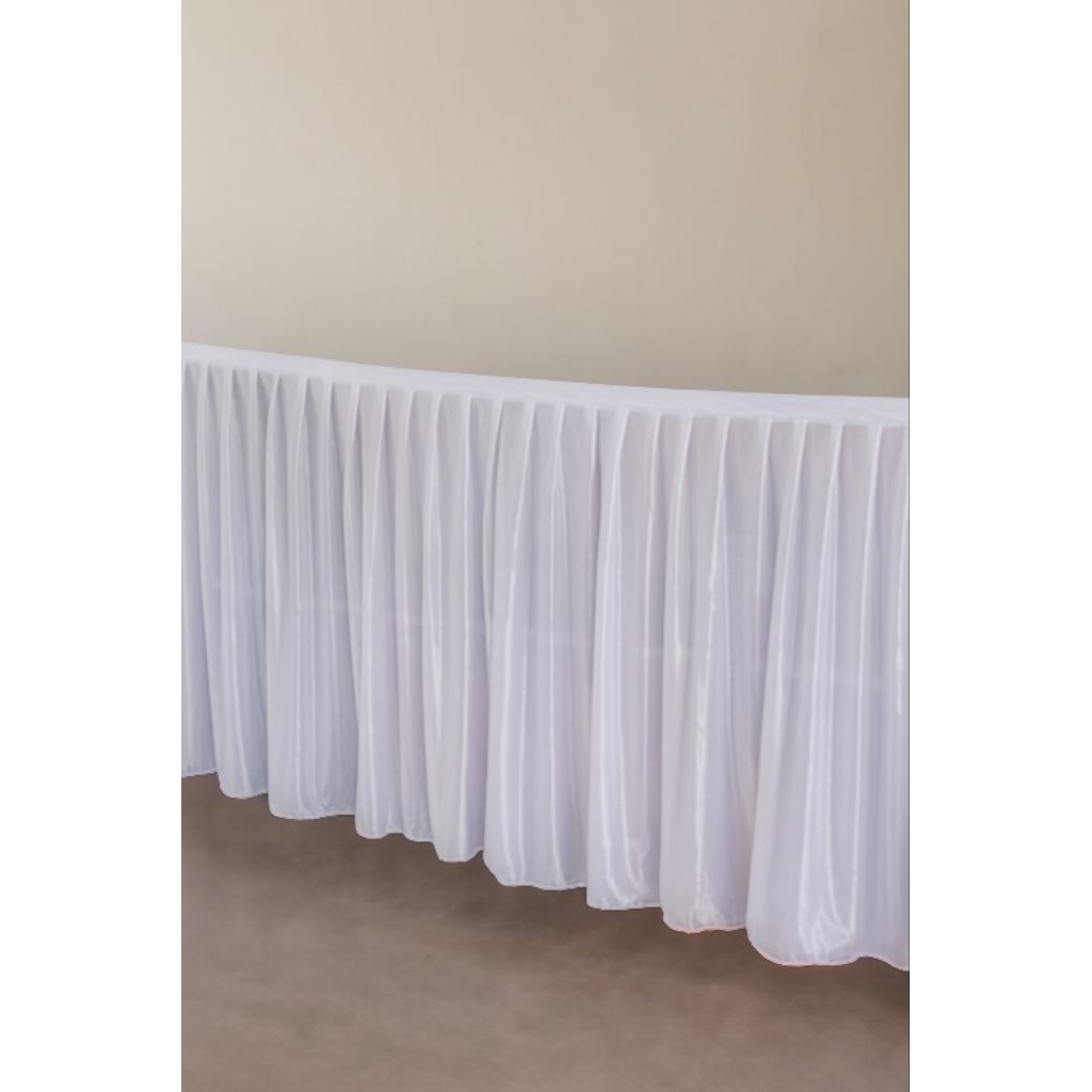 Rempel Meja Renda • Rok Meja Skirting 1–7 Meter • Tinggi 75cm • Dekor Pesta / Ulang Tahun / Aqiqah