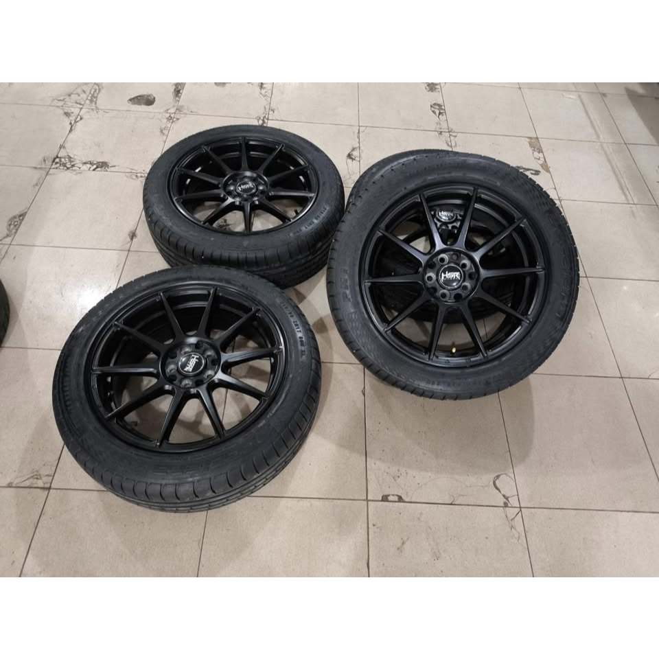 VELG MOBIL BEKAS RACING HSR PELEG MOBIL SECOND RACING HSR NSX RING 17 LEBAR 7 PCD / BAUT RODA 5X100-