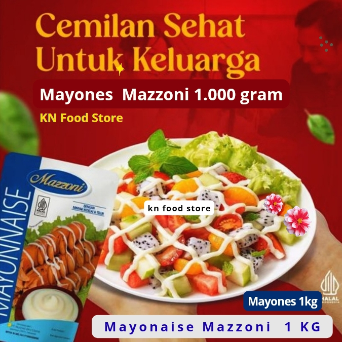 Mazzoni Mayones Ekonomis 1kg Mayonaise Mazzoni Kemasan 1kg
