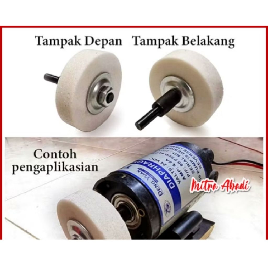 Batu Asah Gerinda 3 Inch Poles Mini Grinder Batu Grinda Duduk Cakram Logam Alat Putar Penggiling Pol
