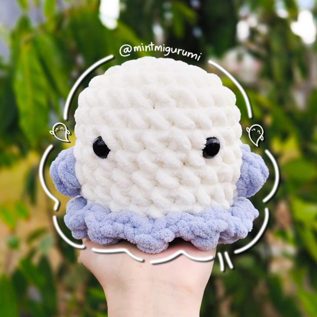Tiny Ghost Jumbo - Amigurumi / Boneka Rajut / Crochet