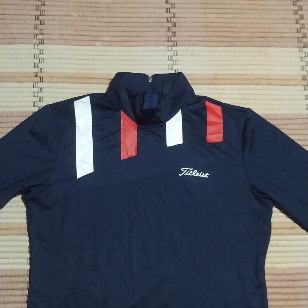 Kaos Baju Golf Wanita TITLEIST GOLF Orange  Navy 60x42 Like New Branded Second Preloved