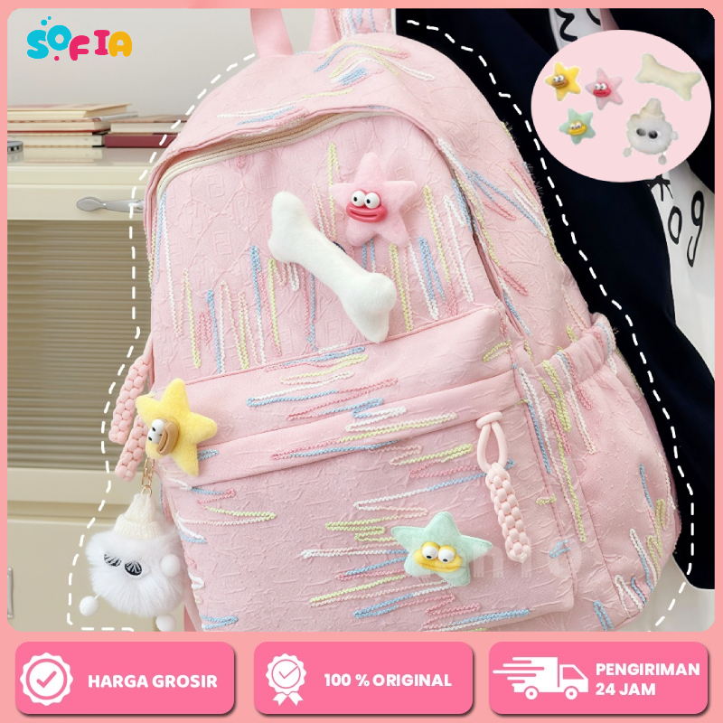 {Jakarta Stok} Tas Sekolah Ransel Anak Perempuan Sma Ransel Anak Perempuan Sma Backpack Ransel Pergu