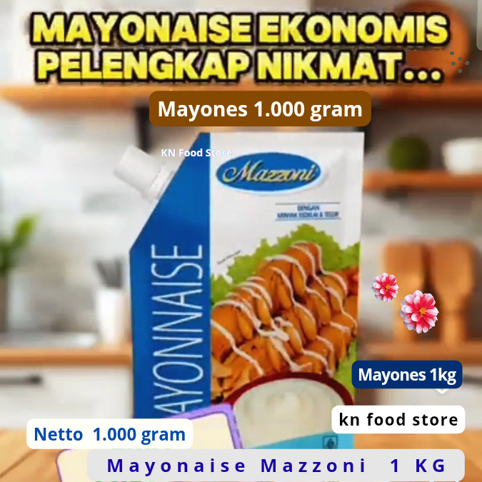 Mazzoni Mayonaise Ekonomis Spout 1 KG Mayones Mazzoni 1Kg