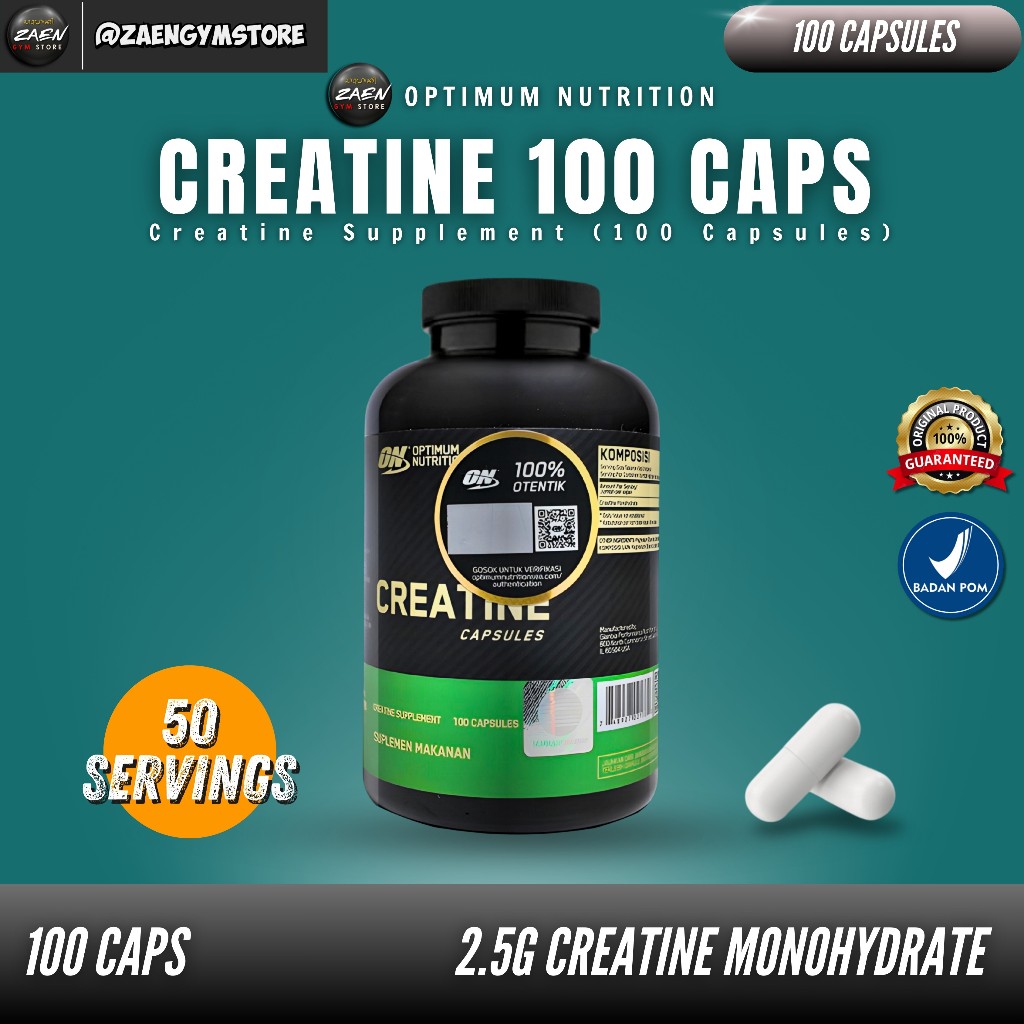 ON Creatine 2500 100 Capsules BPOM ON Creatine Monohydrate kapsul