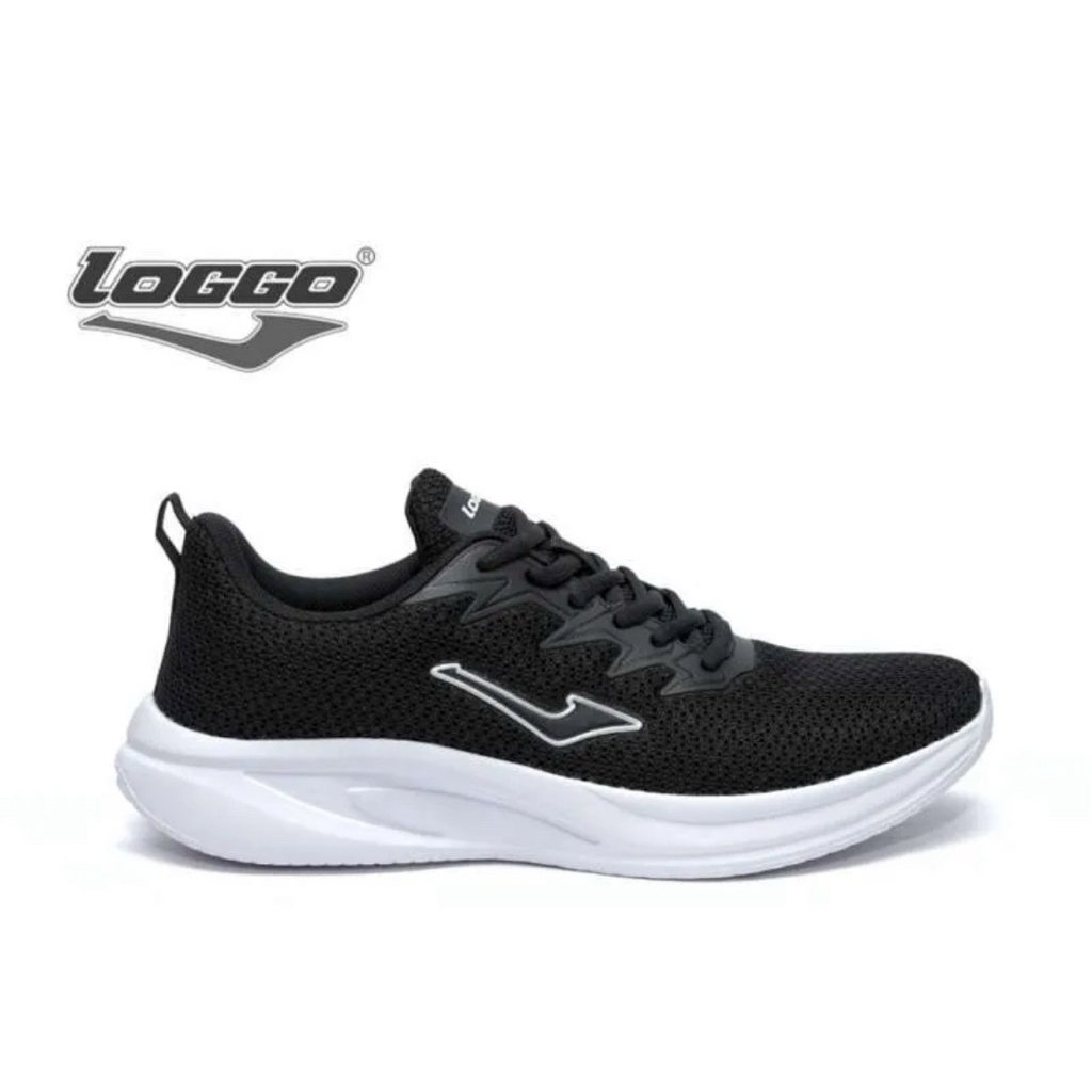 SEPATU LOGGO HITAM POLOS HITAM PUTIH SEPATU SEKOLAH