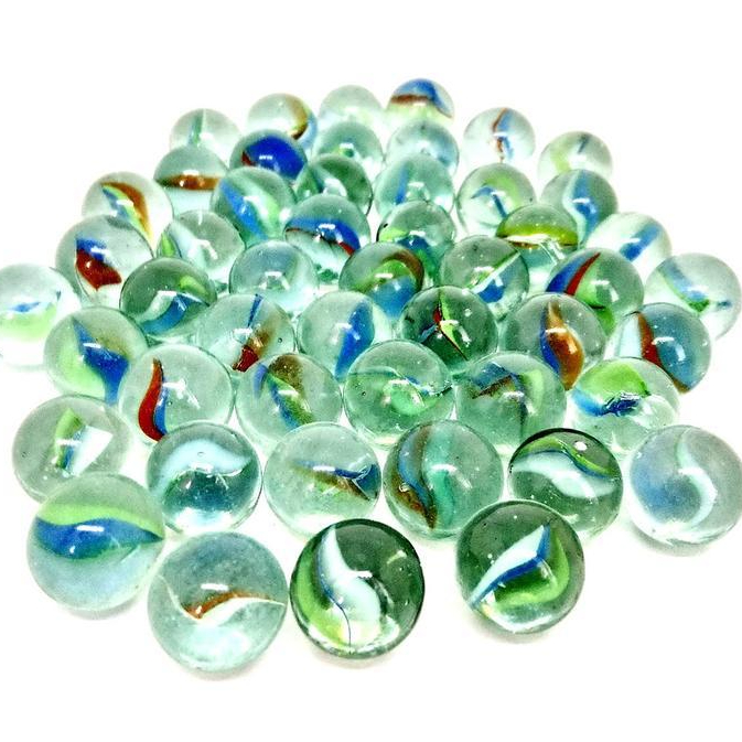 50pcs Kelereng Gundu Tale Mata Kucing / Motif Belimbing