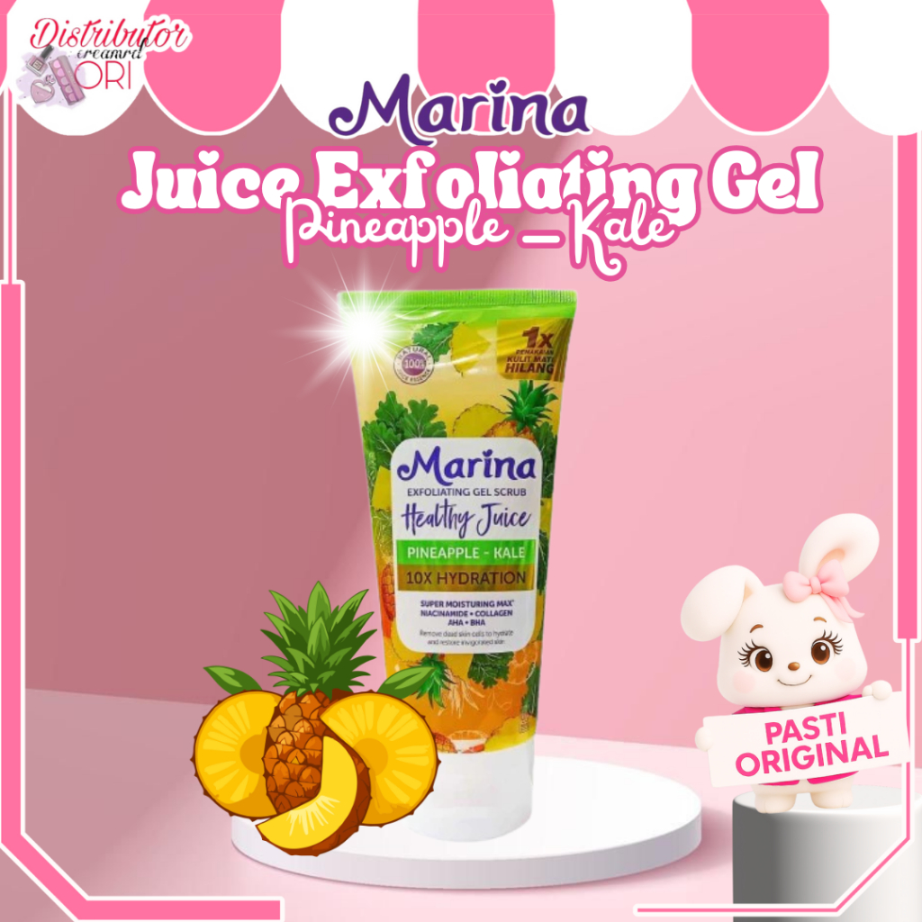MARINA Healthy Juice Exfoliating Gel Scrub Pineapple-Kale150 ml | Distributor Cream Ori