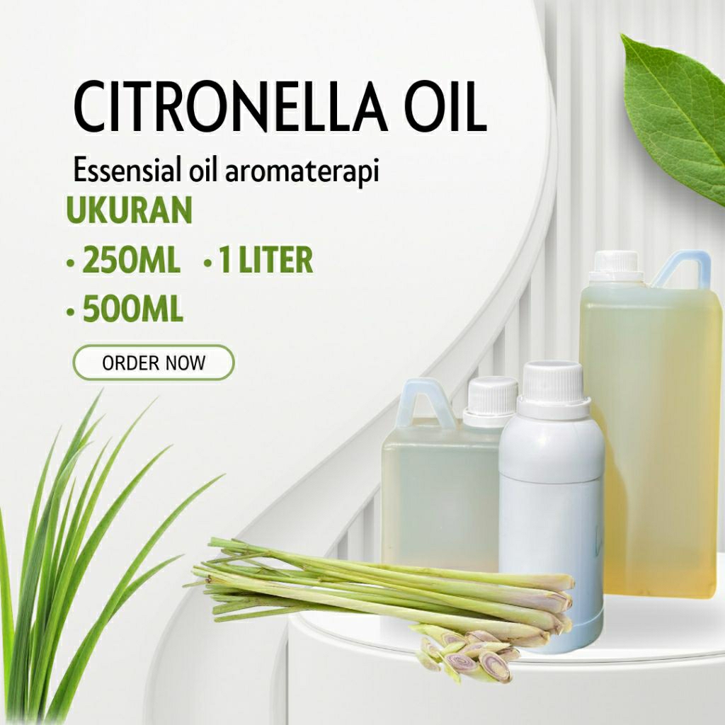 Citronela oil - minyak sereh wangi murni netto 1liter