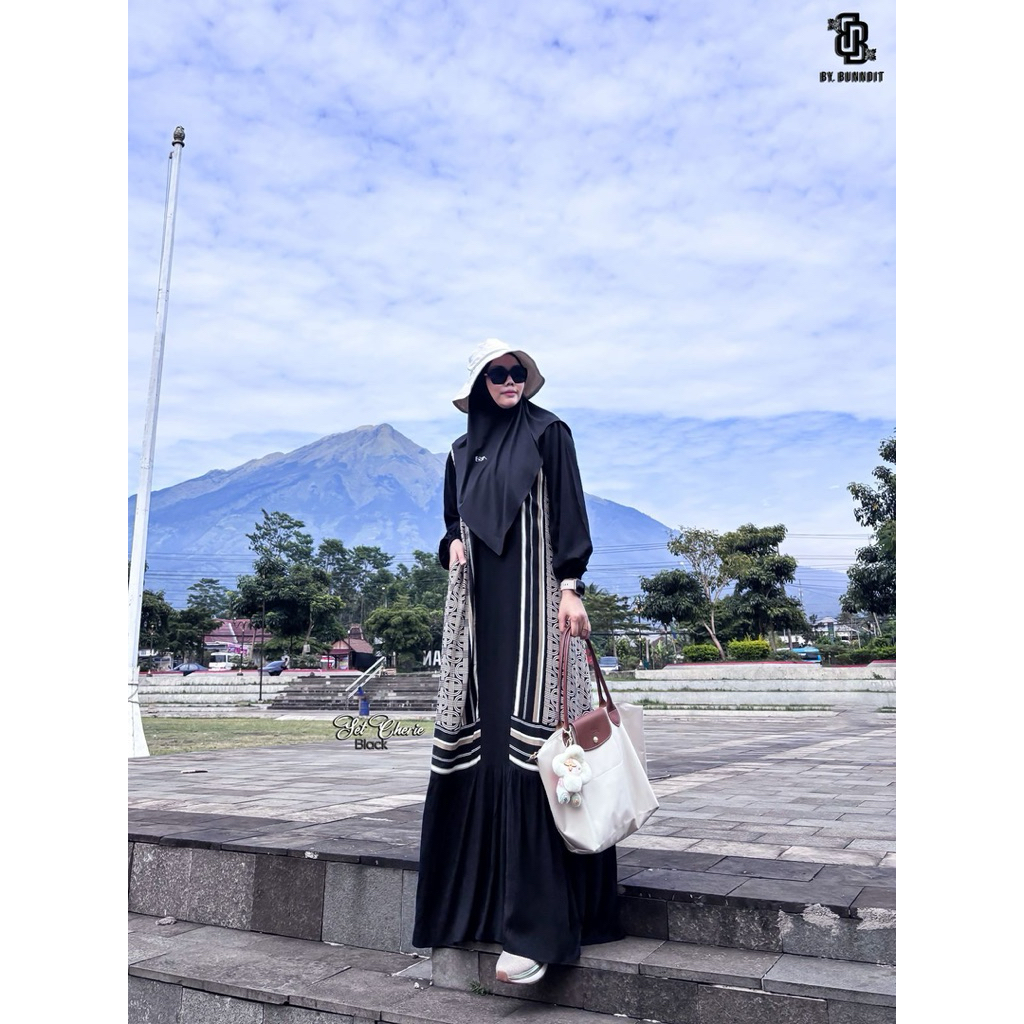 Gamis syari brand erha syari set khimar erha seri daily Er.Ha