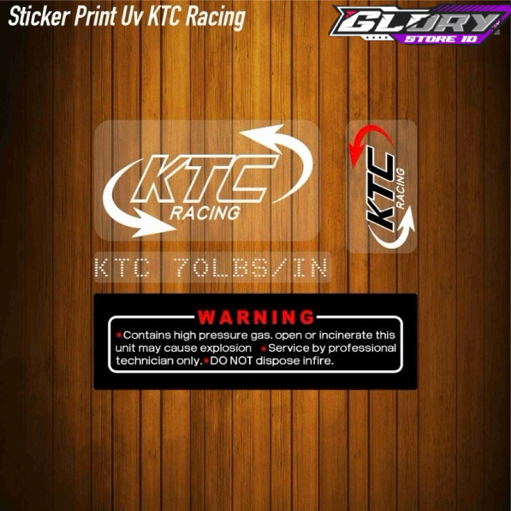 Stiker Shockbreaker KTC Racing Stiker Shock Belakang KTC