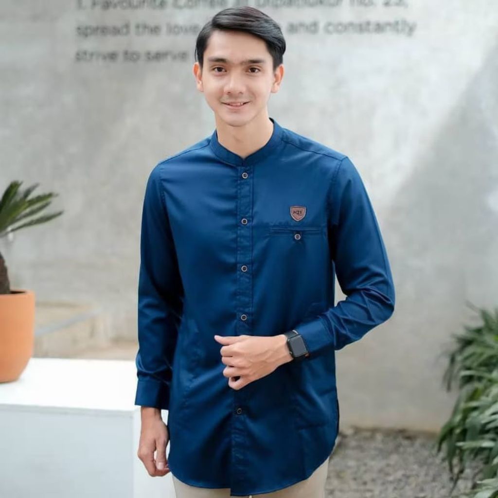 Kemeja Koko Cowok Dewasa Kurta Lengan panjang by aden officialstore