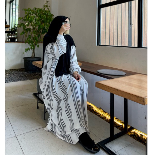 HAYYA ABAYA | abaya rayon | abaya bahan katun rayon adem