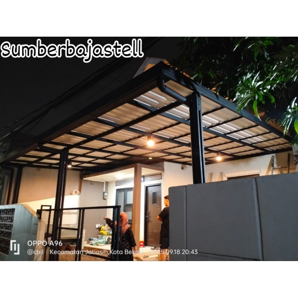 kanopi atap alderon double layer