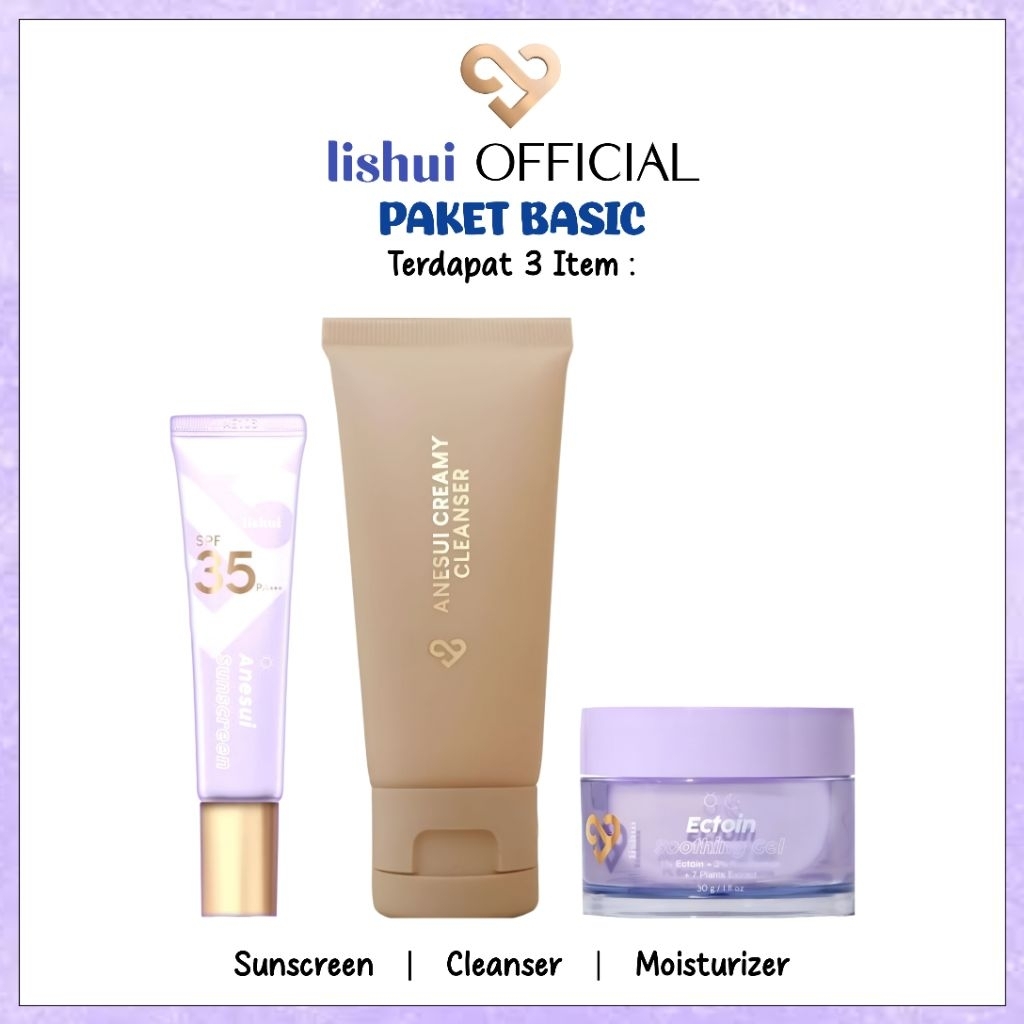 Lishui Basic Skincare Paket Skin Barrier Kulit Dermatitis Perioral Perih Merah Mengelupas