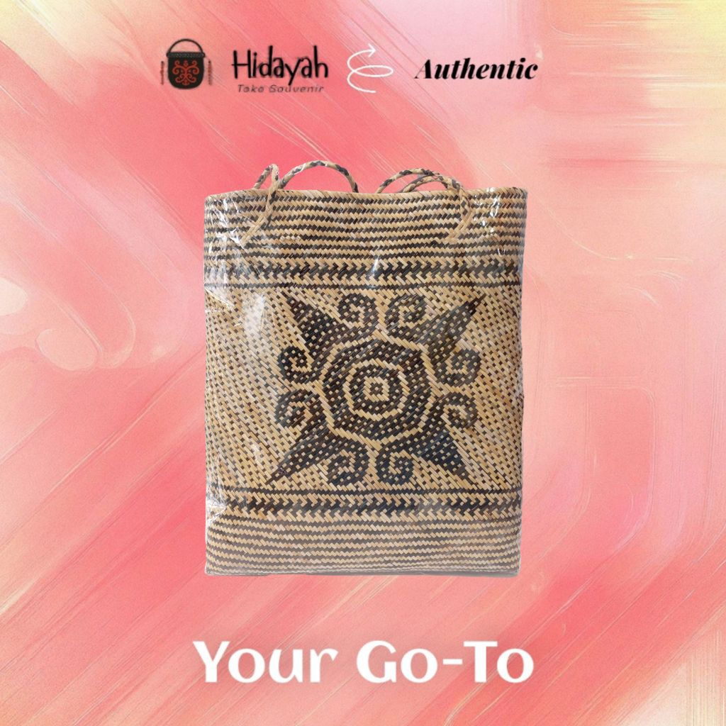 Tas Rotan Etnik Dayak Khas Kalimantan Tengah (tanpa poring)