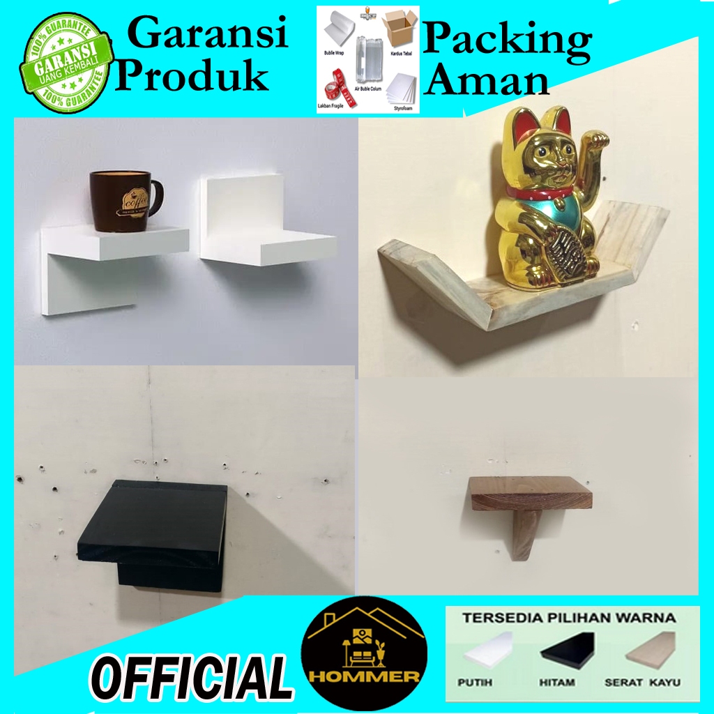 rak hias dinding rak ambalan dinding rak melayang Rak Mini(TANPA BOR)