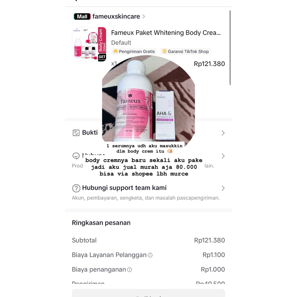 fameux body crem+serum