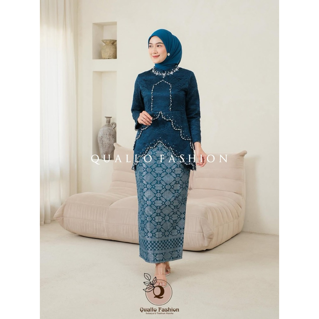 Quallo | Set Kebaya Sakura - Kebaya Lamaran Modern - Kebaya Wisuda - Kebaya Engagement - Kebaya Wani