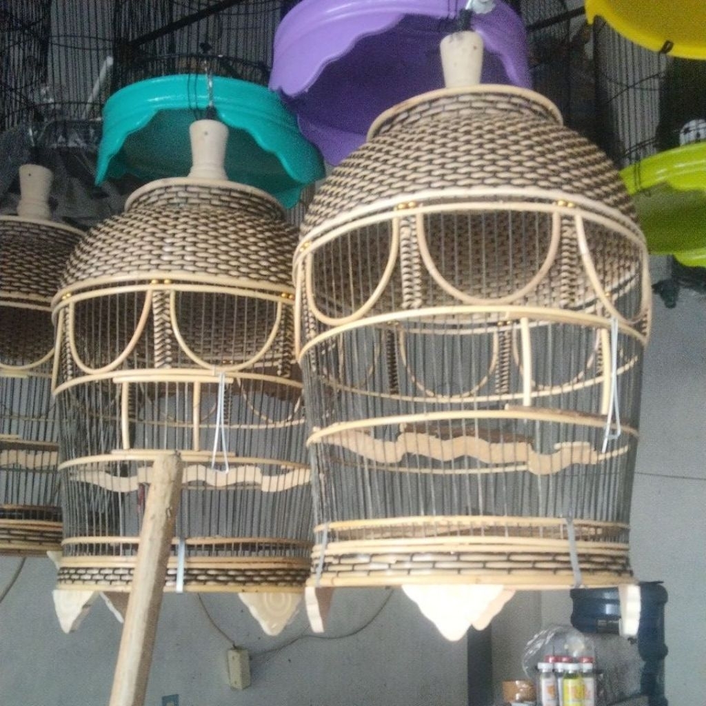 sangkar perkutut rajut rotan