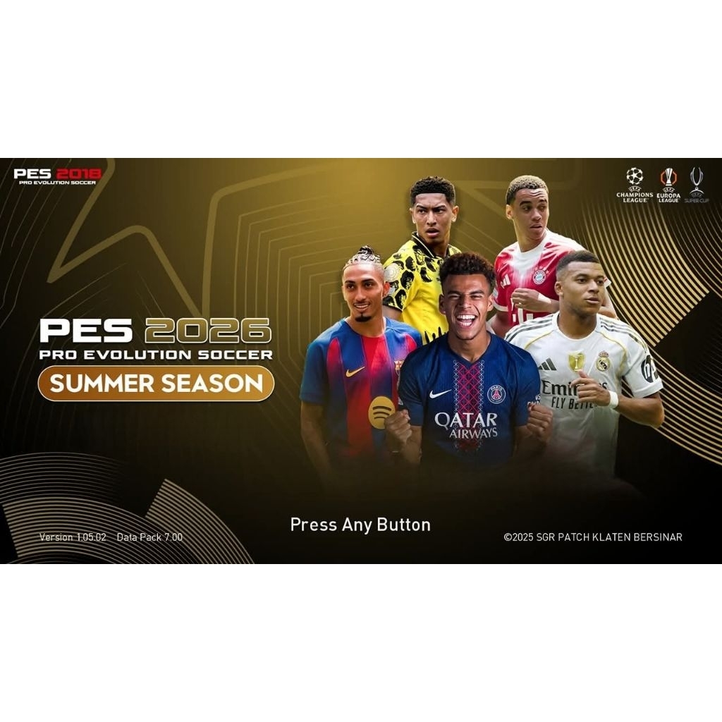 PES 2018 SGR PATCH SUMMER 2026 PS4