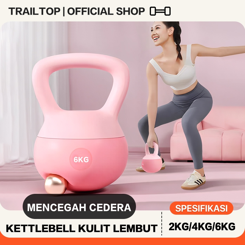 TrailTop Kettlebell Peralatan Kebugaran Rumah Awesome Kettlebell Lunak 2/4/6KGLembut Dumbbell Wanita