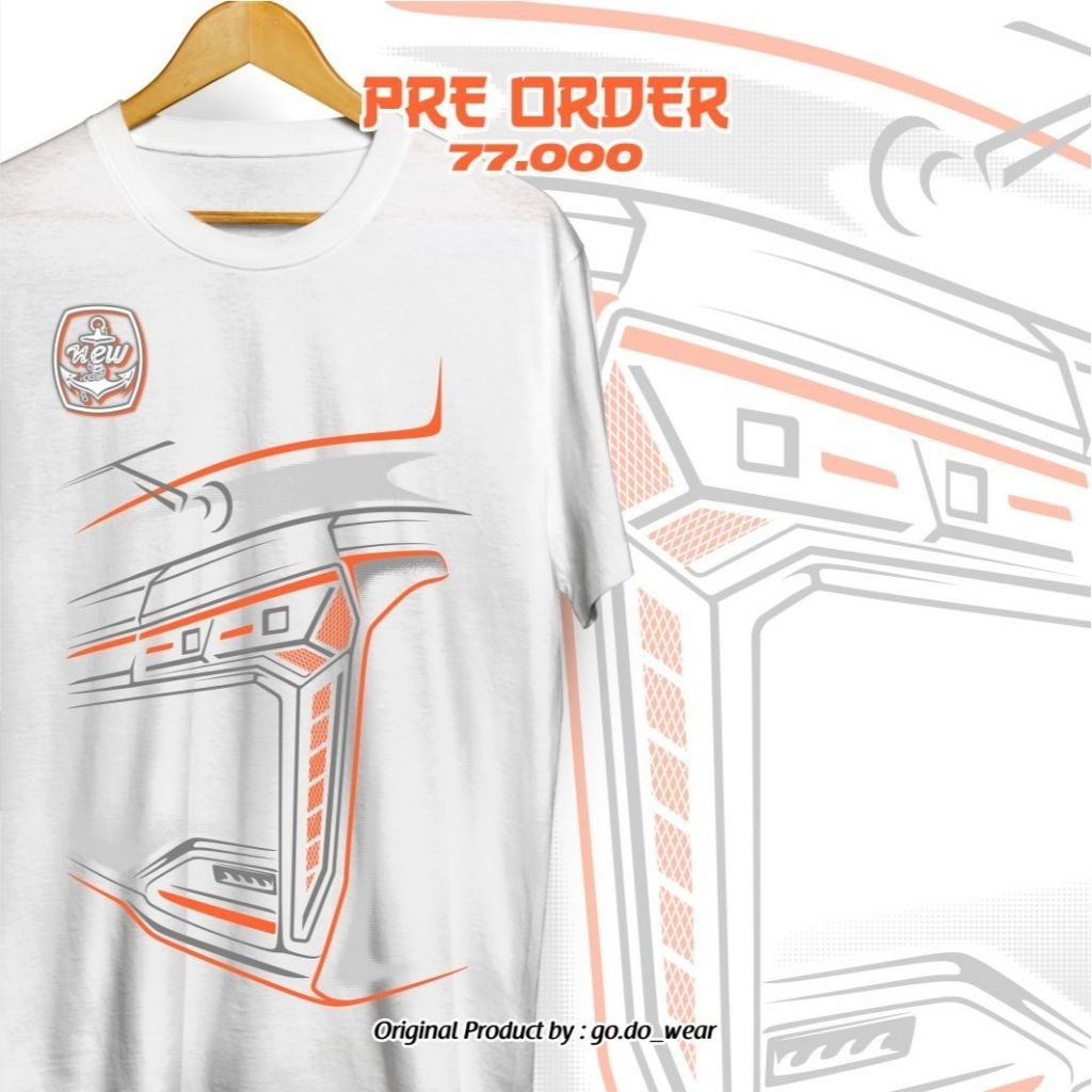 kaos bis kaos bus skylander R25 sablon depan