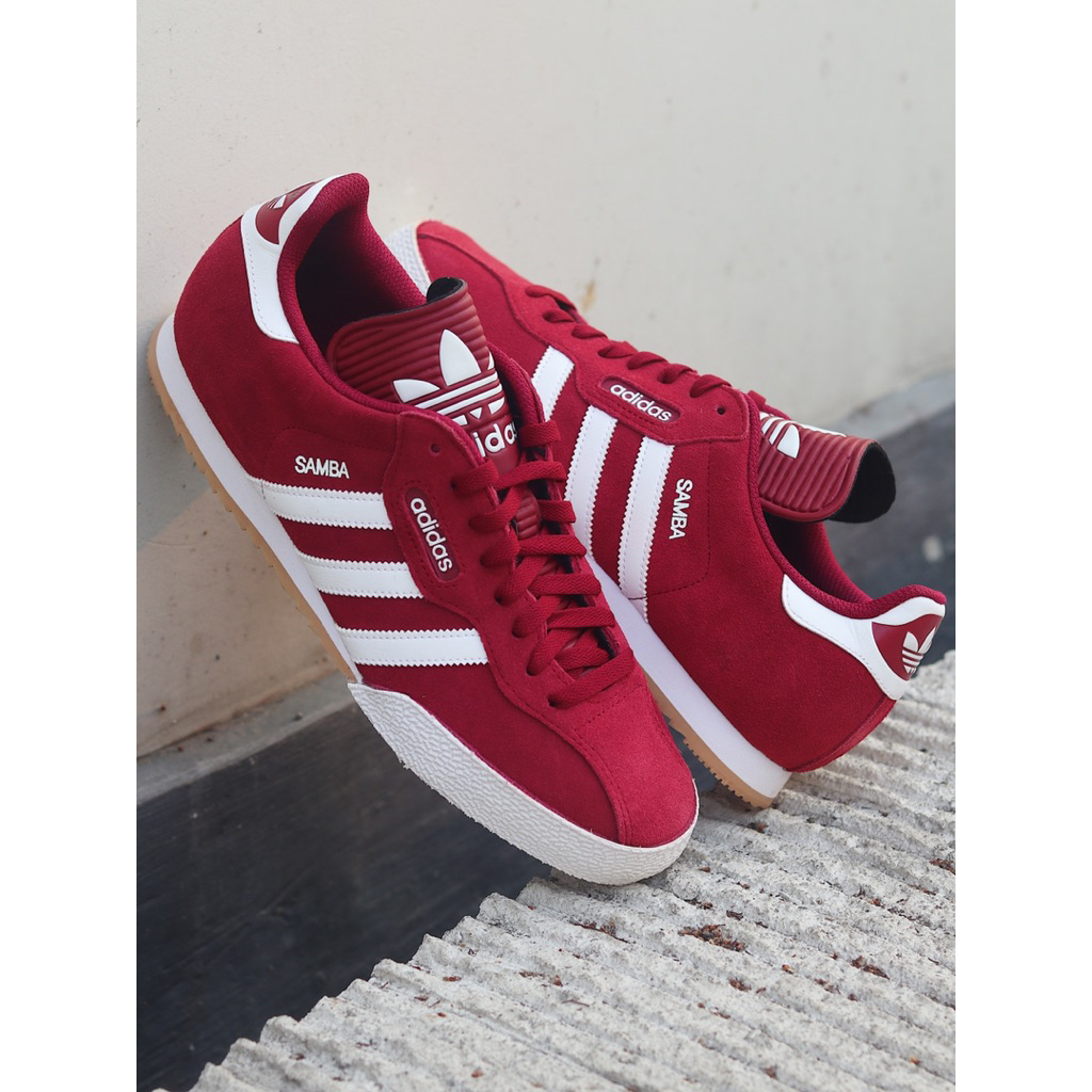 ADIDAS SAMBA SUPER SUEDE BURGUNDY WHITE ORIGINAL IE1373