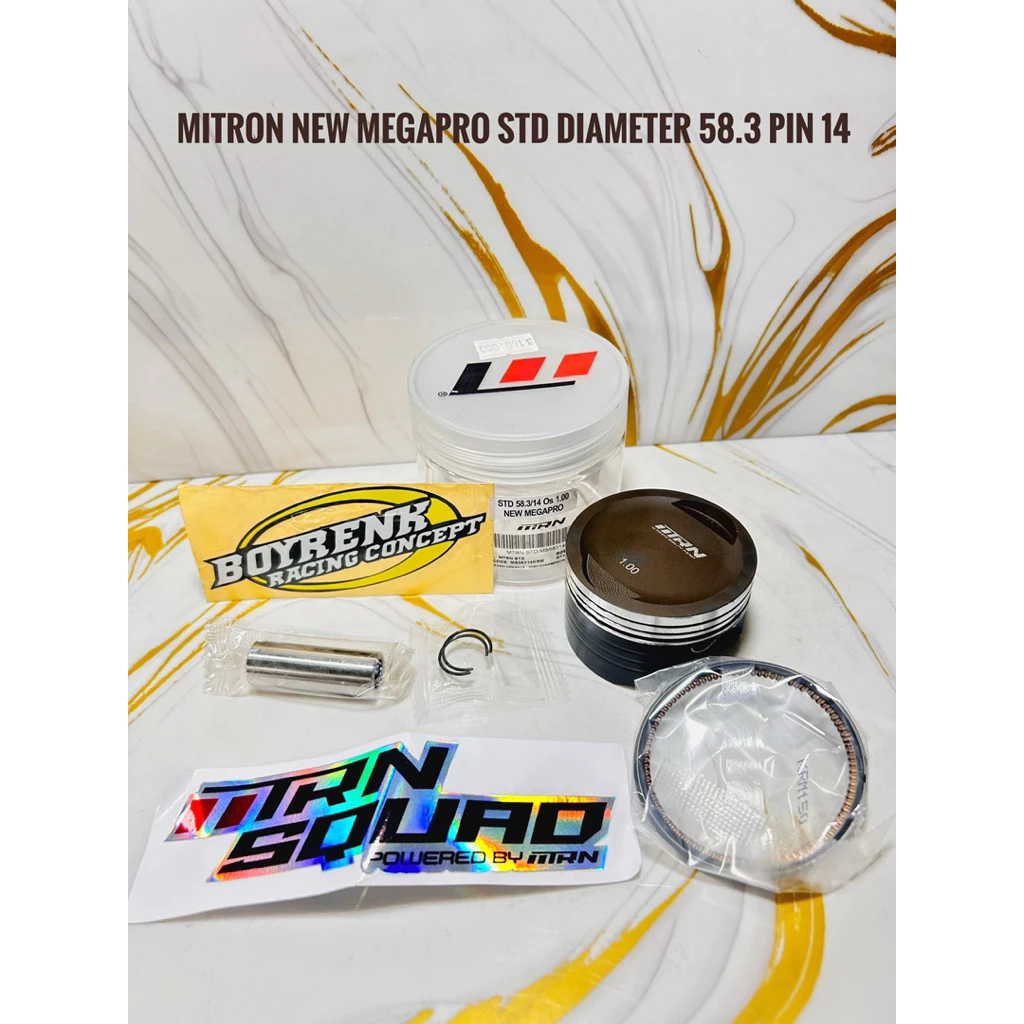 PISTON KIT RACING MITRON X NEW MEGA PRO PIN 14 DIAMETER 58.3 - BOYRENK RACING