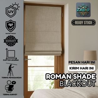 Roman Shade / Roman Blinds  Tirai Lipat Tirai Modern Jendela Rumah Roman Bars Tirai Gulung Krey Mode