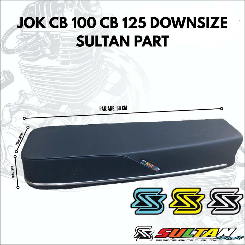JOK CB 100 CB 125 DOWNSIZE SPON BIRU ANTI GEMBOS PLAT BESI KULIT HALUS LOGO HONDA SULTAN PART