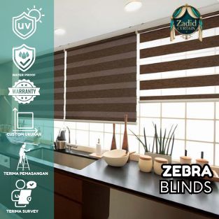 ZEBRA BLIND Krey Tirai Jendela Modern Termurah Terlaris Bergaransi Untuk Kantor Sekolah Kampus Hotel