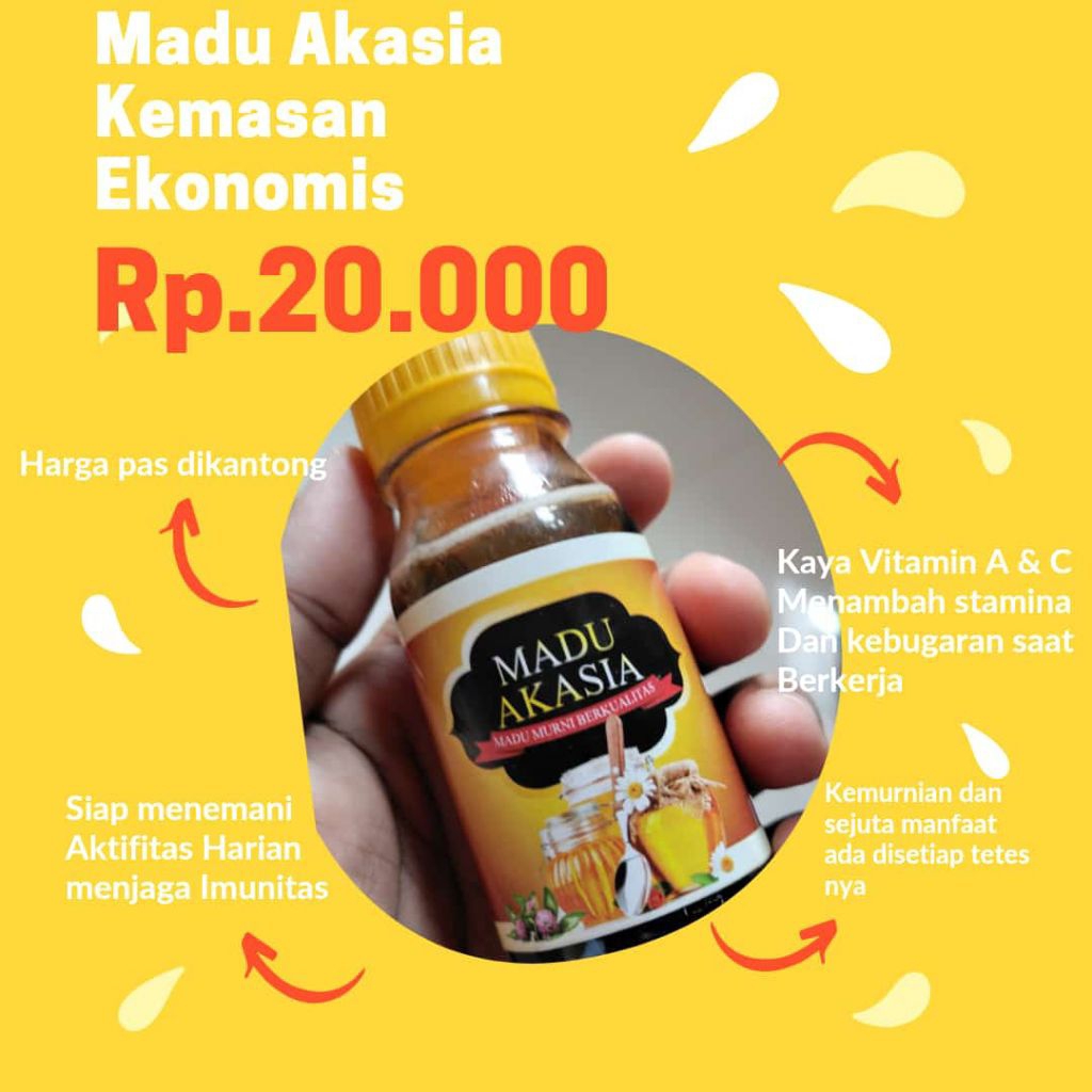 Madu Hutan Riau Akasia Melifera Botol 100g Asli Original