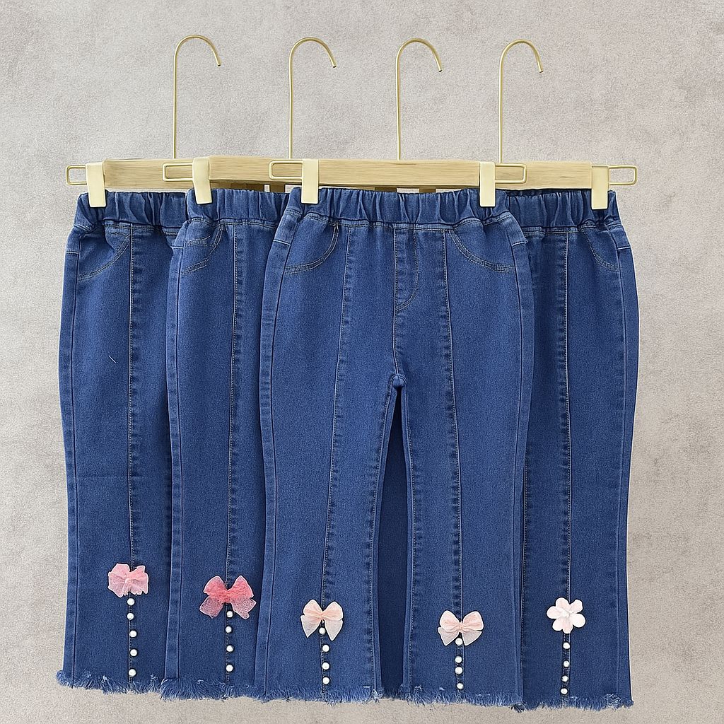 Celana jeans rawis anak cewek /jeans cutbray rawis junior 6-10 tahun