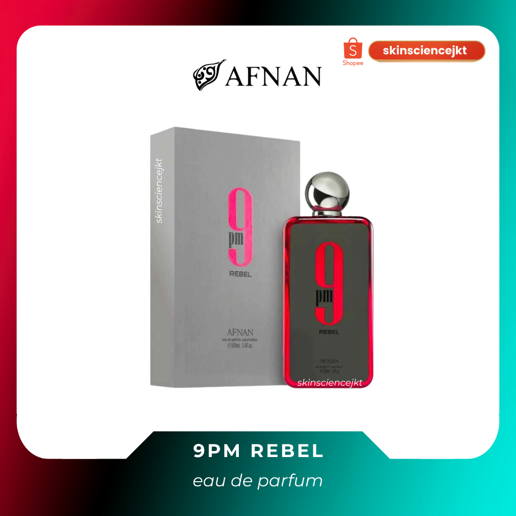 Afnan 9 PM Rebel Eau De Parfum 100 ML For Unisex 9PM Perfume