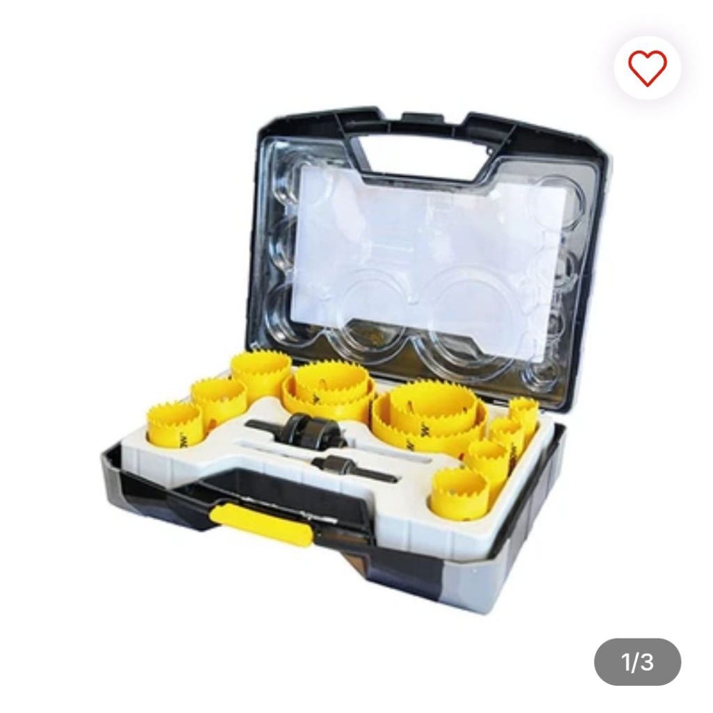 Krisbow Set Hole Saw Bi-metal 19-76 Mm 15 Pcs