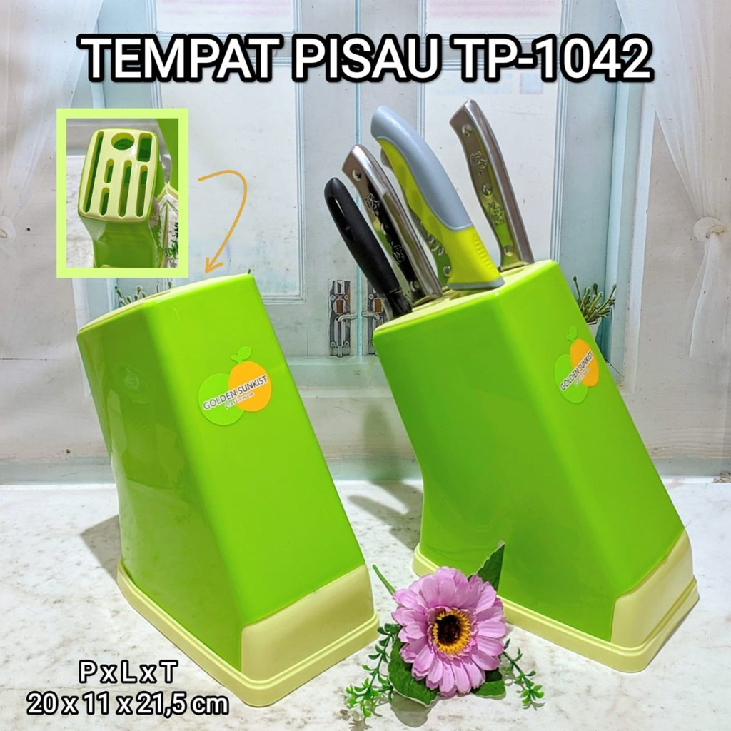 Tempat Pisau GOLDEN SUNKIST - Tempat Pisau Bahan Tebal Berkualitas - Set Wadah Tempat Pisau - Tempat