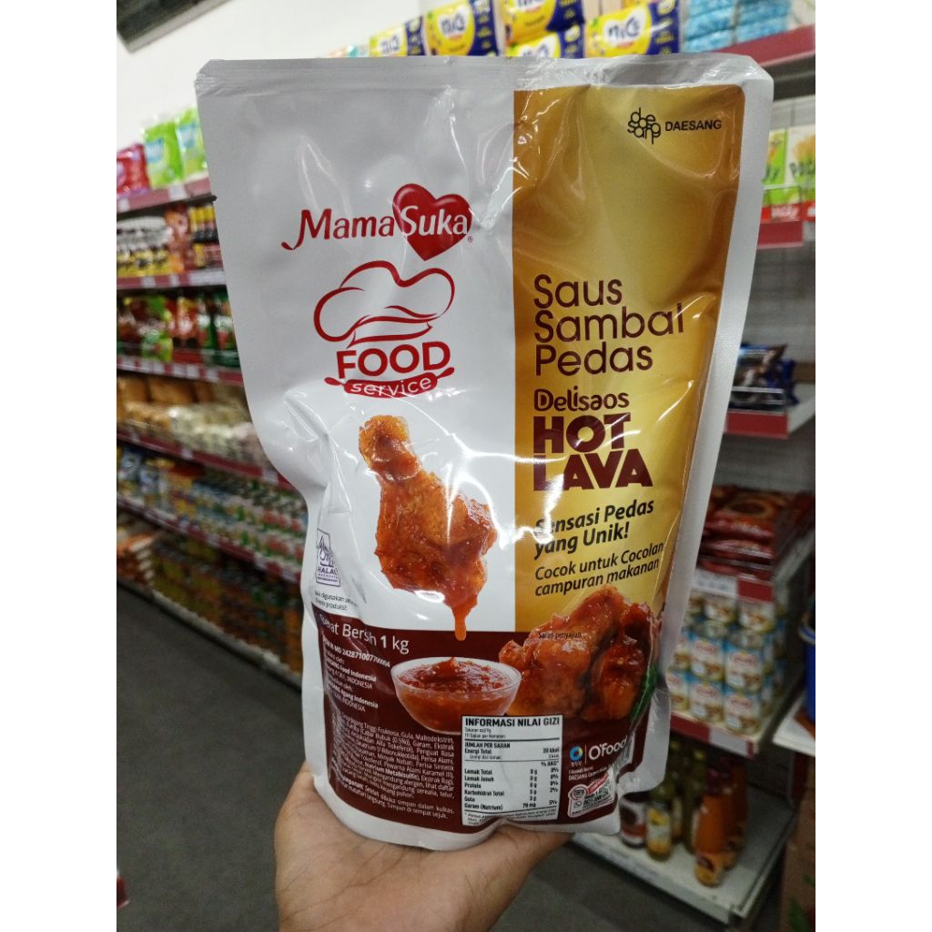 Saus Hot lava 1kg mamasuka / hot lava saus mamasukaa 1kg
